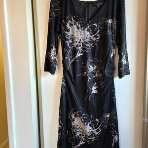 Elegant Black Floral Dress